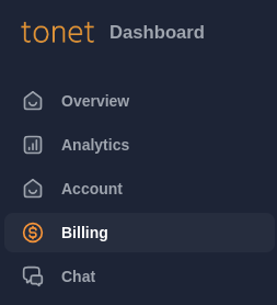 Billing tab